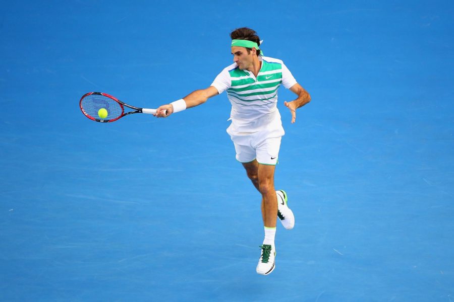 Federer knocks it out of the park with this getup!