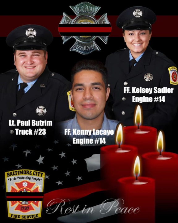 Image+of+Lt.+Paul+Butrim%2C+FF.+Kelsey+Sadler+and+FF.+Kenny+Lacayo+shared+on+Facebook+by+the+Baltimore+City+Fire+Department.