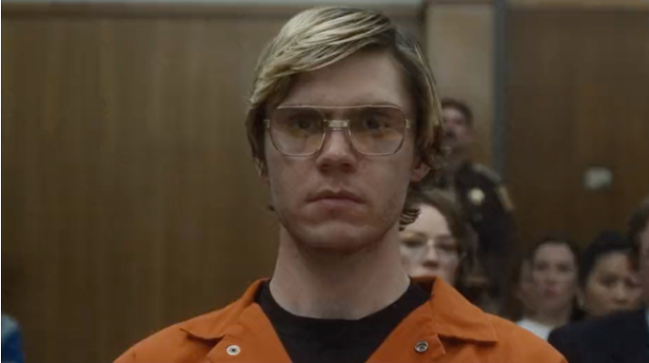Evan Peters portrays convicted murdered Jeffrey Dahmer in the Netflix series.