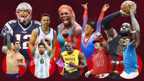 Professional athletes competing in their respective sports.