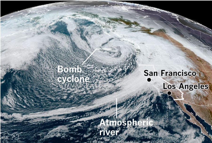 Satellite+image+of+the++Bomb+Cyclone+that+hit++California%2C+causing+damaging+flooding.