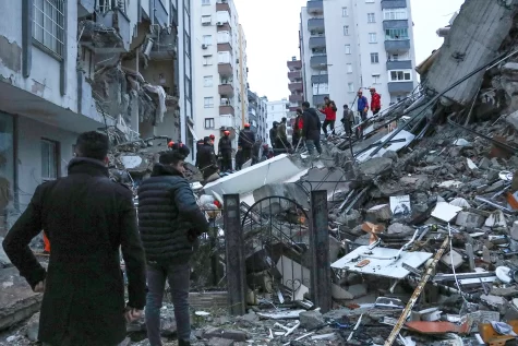 A massive earthquake struck near Adana, Turkey in February, causing poorly supported buildings to collapse. Photo by AP Photo (IHA Agency)