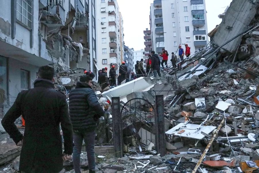 A+massive+earthquake+struck+near+Adana%2C+Turkey+in+February%2C+causing+poorly+supported+buildings+to+collapse.+Photo+by+AP+Photo+%28IHA+Agency%29