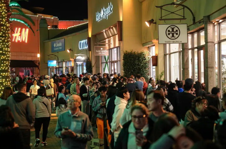 Citadel Outlets in  Commerce, California during Black Friday 2024