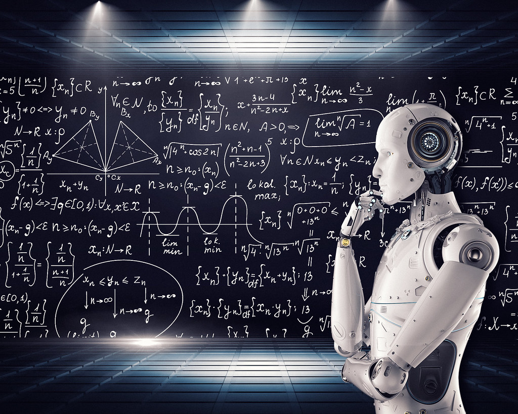 An AI robot solves math?

Image from mikemacmarketing on Flickr