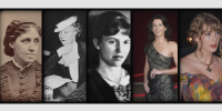 The women in this article in order, far left: Louisa May Alcott, left: Dorothy Thompson, middle: Sylvia Plath, right: Lauren Graham, far right: Taylor Swift