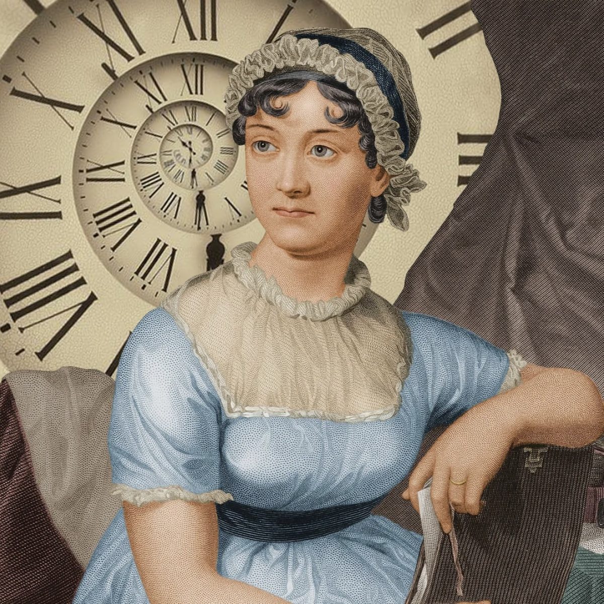 Illustration of Jane Austen (from @thejaneaustencentre on Instagram)