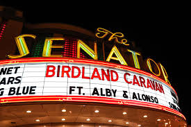The Senator Theatre of Baltimore announcing their guests for the first night of the caravan.